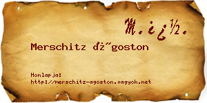Merschitz Ágoston névjegykártya